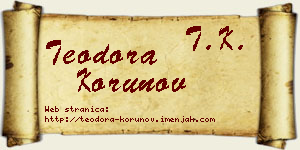 Teodora Korunov vizit kartica
